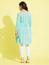 Girl's Pure Cotton Chikankari Kurta With Leggings Set